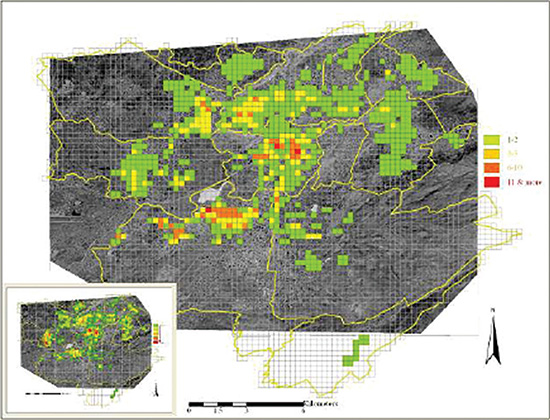 Damage distribution of multistory residential buildings. a) Intensity-based distribution: D3+D4+D5 (1064)